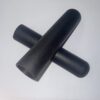 Blade handle black smooth rubber grip